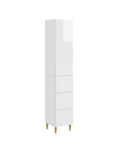 Set di armadi 2 pcs Bianco Lucido 33 x 34,5 x 90 cm