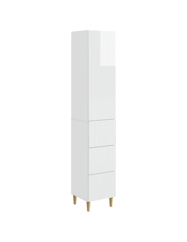 Set di armadi 2 pcs Bianco Lucido 33 x 34,5 x 90 cm