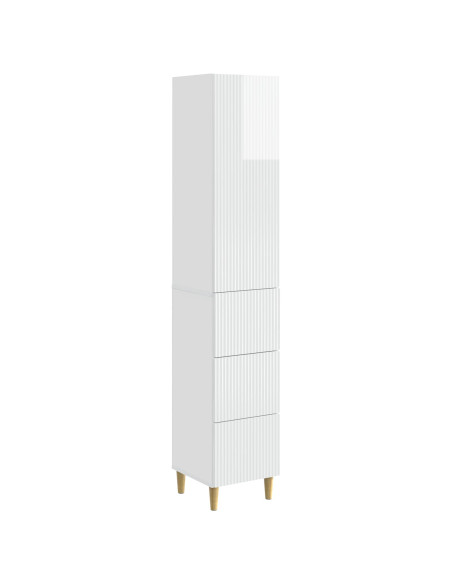 Set di armadi 2 pcs Bianco Lucido 33 x 34,5 x 90 cm