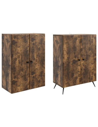 Set di armadi 2 pcs Rovere Fumo Legno ingegnerizzato