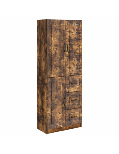 Set di armadi 2 pcs Rovere Fumo Legno ingegnerizzato