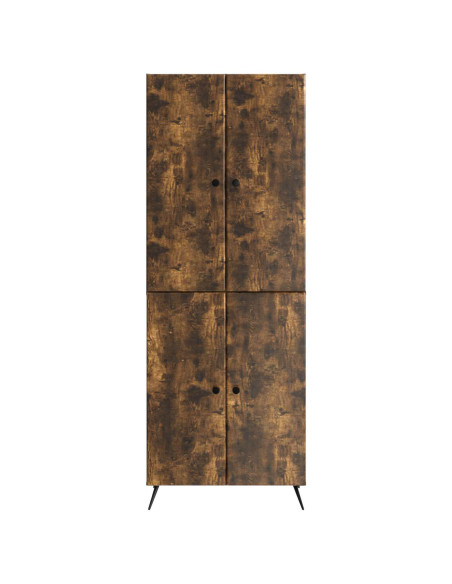 Set di armadi 2 pcs Rovere Fumo Legno ingegnerizzato