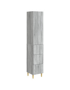 Set di armadi 2 pcs Sonoma grigio 33 x 34,5 x 90 cm