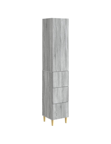 Set di armadi 2 pcs Sonoma grigio 33 x 34,5 x 90 cm