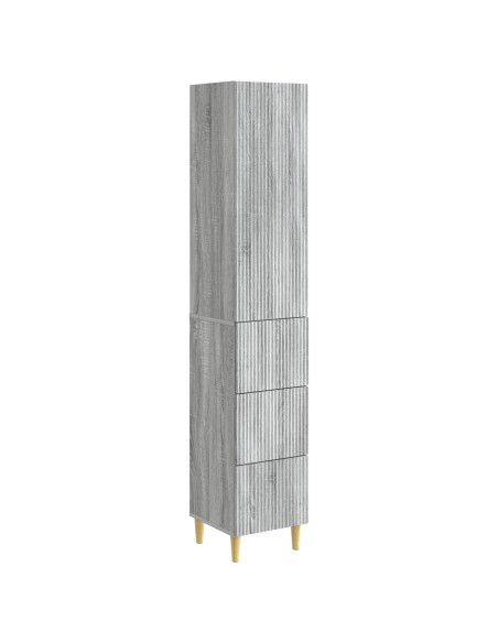 Set di armadi 2 pcs Sonoma grigio 33 x 34,5 x 90 cm