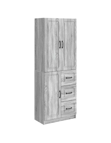 Set di armadi 2 pcs Sonoma grigio Legno ingegnerizzato