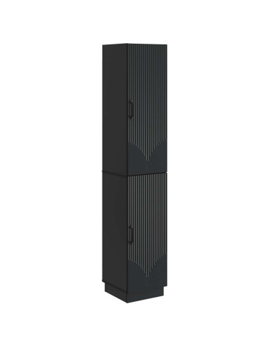 Set di armadi 2 pcs Nero Legno ingegnerizzato