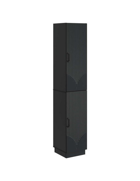 Set di armadi 2 pcs Nero Legno ingegnerizzato