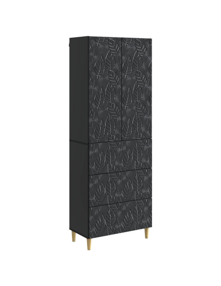 Set di armadi 2 pcs Nero 66 x 34,5 x 90 cm Legno ingegnerizzato