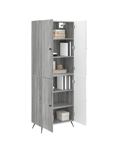 Set di armadi 2 pcs Sonoma grigio Legno ingegnerizzato