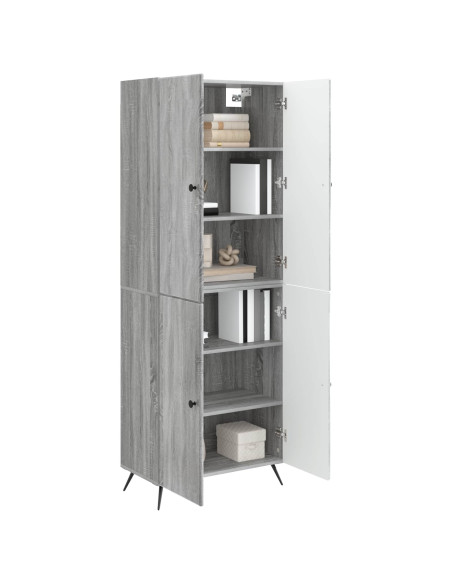 Set di armadi 2 pcs Sonoma grigio Legno ingegnerizzato