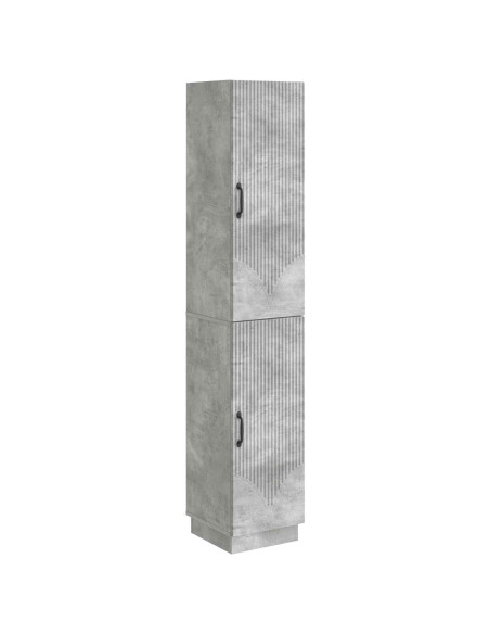 Set di armadi 2 pcs Grigio Cemento Legno ingegnerizzato
