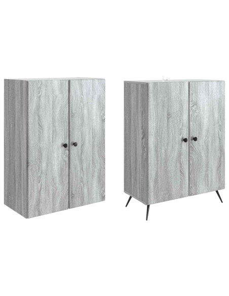 Set di armadi 2 pcs Sonoma grigio Legno ingegnerizzato