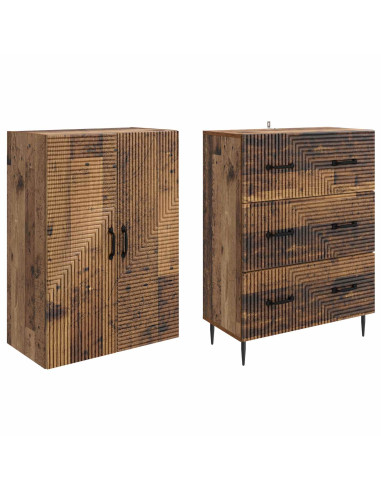 Set di armadi 2 pcs Legno antico 66 x 34,5 x 90 cm