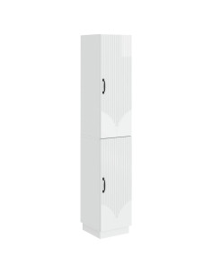 Set di armadi 2 pcs Bianco Lucido Legno ingegnerizzato