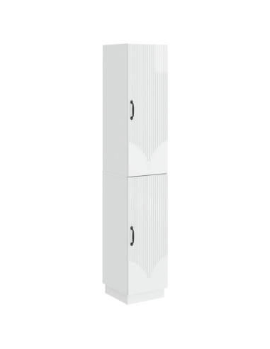 Set di armadi 2 pcs Bianco Lucido Legno ingegnerizzato