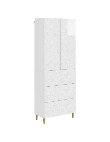 Set di armadi 2 pcs Bianco Lucido 66 x 34,5 x 90 cm
