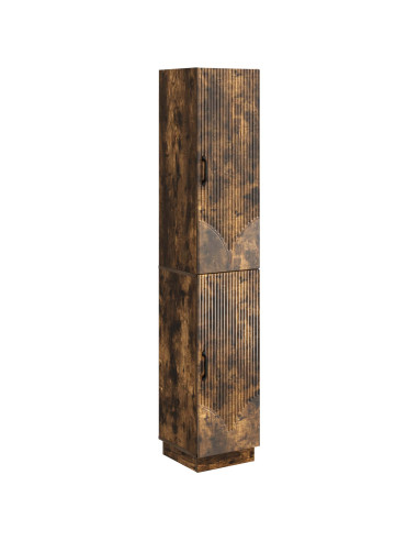 Set di armadi 2 pcs Rovere Fumo Legno ingegnerizzato