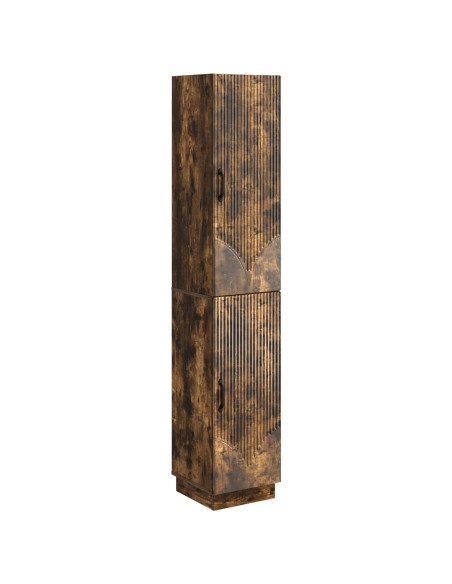 Set di armadi 2 pcs Rovere Fumo Legno ingegnerizzato