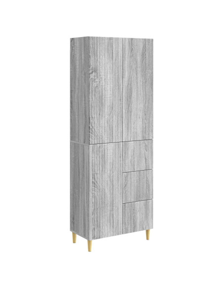Set di armadi 2 pcs Sonoma grigio 66 x 34,5 x 90 cm