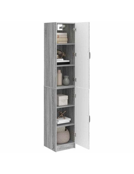 Set di armadi 2 pcs Sonoma grigio Legno ingegnerizzato