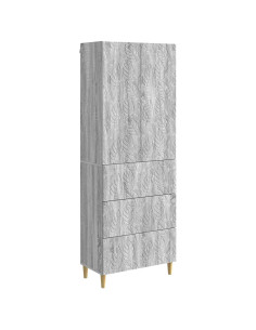 Set di armadi 2 pcs Sonoma grigio 66 x 34,5 x 90 cm