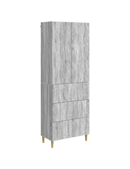 Set di armadi 2 pcs Sonoma grigio 66 x 34,5 x 90 cm