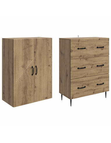 Set di armadi 2 pcs Rovere Artigianale 66 x 34,5 x 90 cm