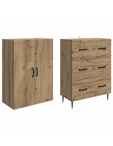 Set di armadi 2 pcs Rovere Artigianale 66 x 34,5 x 90 cm