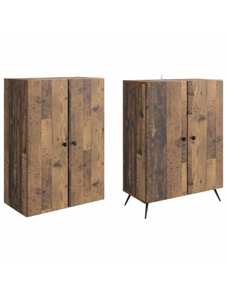 Set di armadi 2 pcs Legno antico Legno ingegnerizzato