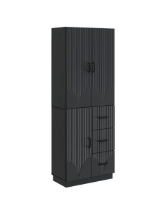 Set di armadi 2 pcs Nero Legno ingegnerizzato