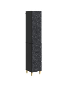 Set di armadi 2 pcs Nero 33 x 34,5 x 90 cm Legno ingegnerizzato