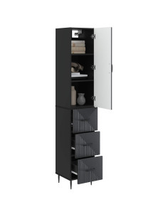 Set di armadi 2 pcs Nero 33 x 34,5 x 90 cm Legno ingegnerizzato 2