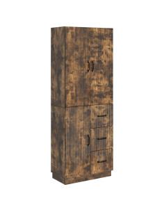 Set di armadi 2 pcs Rovere Fumo Legno ingegnerizzato