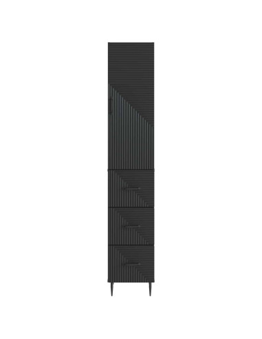 Set di armadi 2 pcs Nero 33 x 34,5 x 90 cm Legno ingegnerizzato