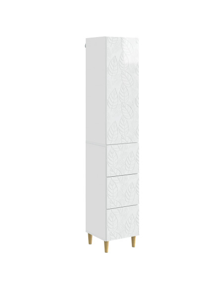 Set di armadi 2 pcs Bianco Lucido 33 x 34,5 x 90 cm