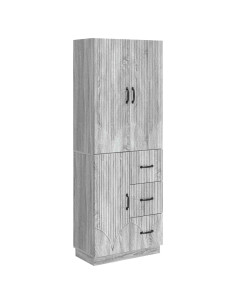 Set di armadi 2 pcs Sonoma grigio Legno ingegnerizzato