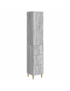 Set di armadi 2 pcs Sonoma grigio 33 x 34,5 x 90 cm