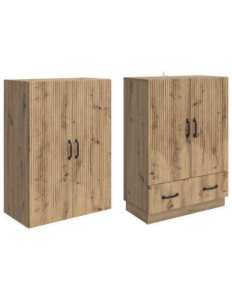 Set di armadi 2 pcs Rovere Artigianale Legno ingegnerizzato