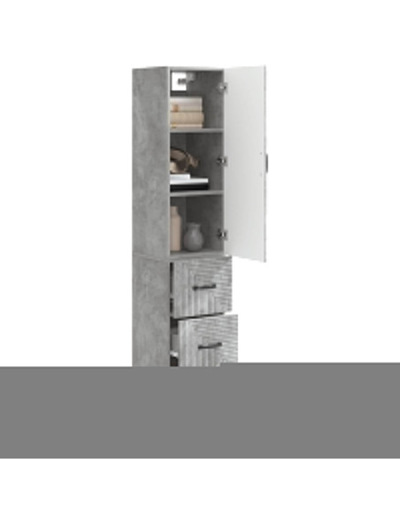 Set di armadi 2 pcs Grigio Cemento 33 x 34,5 x 90 cm