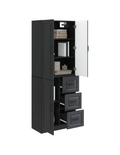 Set di armadi 2 pcs Nero Legno ingegnerizzato 2
