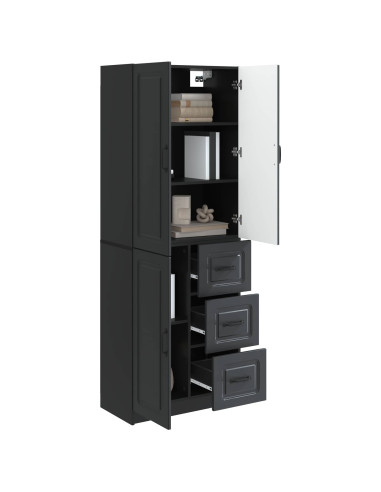 Set di armadi 2 pcs Nero Legno ingegnerizzato