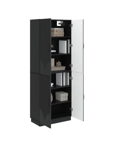 Set di armadi 2 pcs Nero Legno ingegnerizzato