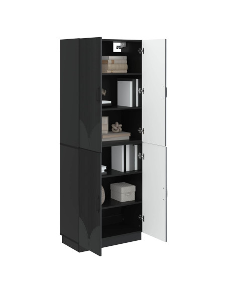Set di armadi 2 pcs Nero Legno ingegnerizzato