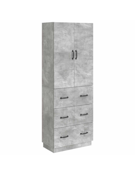Set di armadi 2 pcs Grigio Cemento 66 x 34,5 x 87 cm