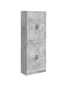 Set di armadi 2 pcs Grigio Cemento Legno ingegnerizzato