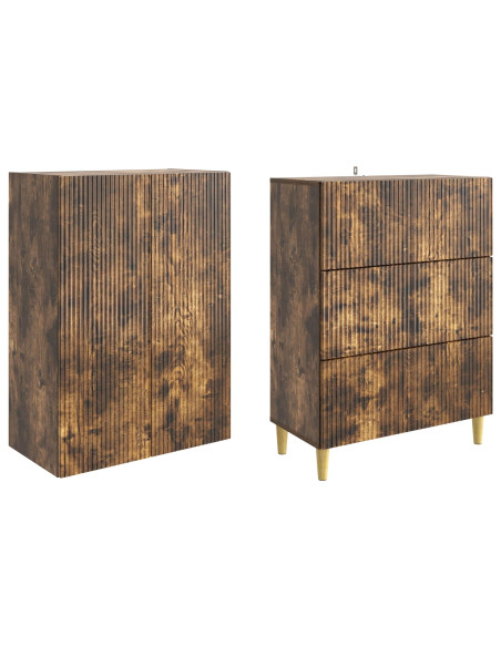 Set di armadi 2 pcs 66 x 34,5 x 90 cm Legno ingegnerizzato
