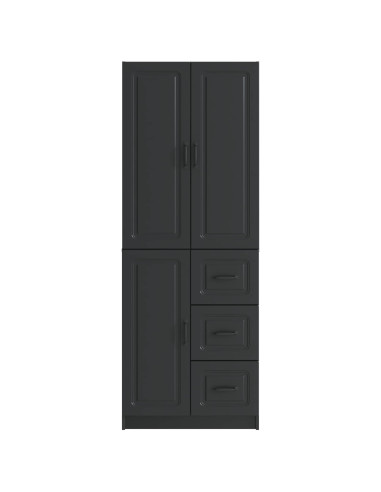 Set di armadi 2 pcs Nero Legno ingegnerizzato