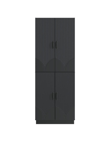 Set di armadi 2 pcs Nero Legno ingegnerizzato