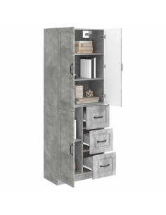 Set di armadi 2 pcs Grigio Cemento Legno ingegnerizzato 2